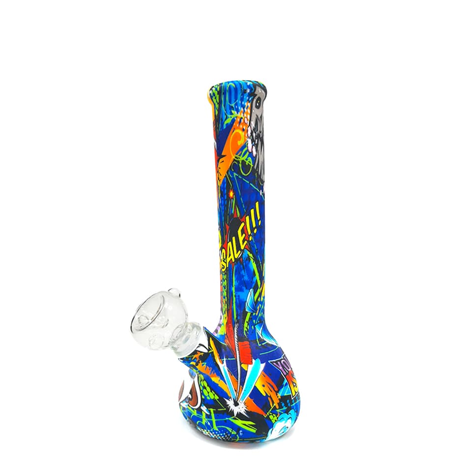 Bong Hard Silicone & Glass Bowl 22 cm. Mix Color