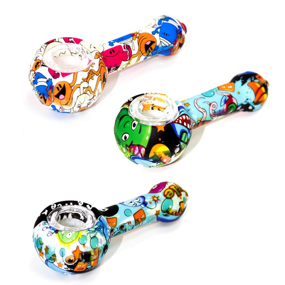 Pipa Silicona Glass Bowl 11 cm. Mix Color