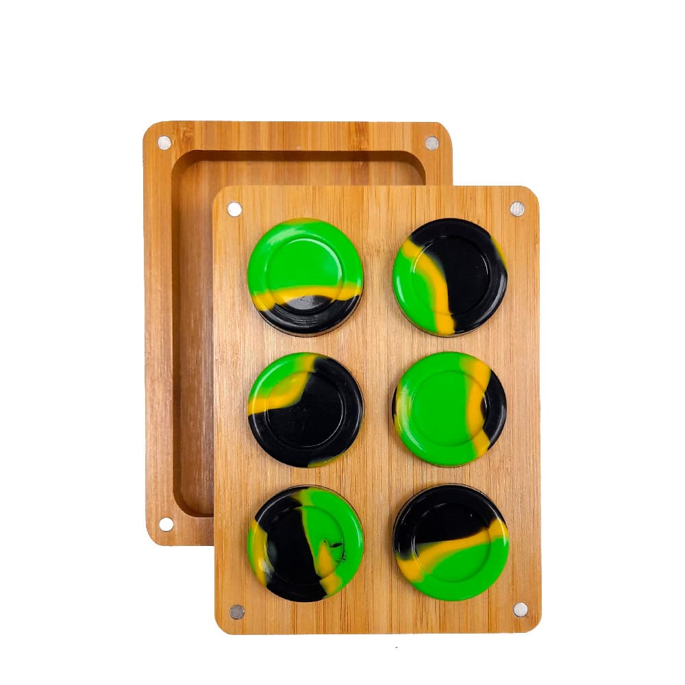 Caja Bamboo 15x11x4 cm. Magnetic Kit Dab Smoking