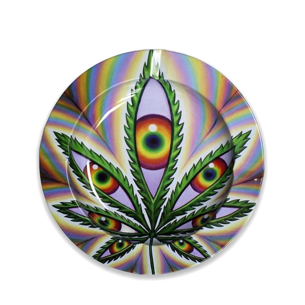 Cenicero Metal Basic Leaf Eyes 13.5 cm.