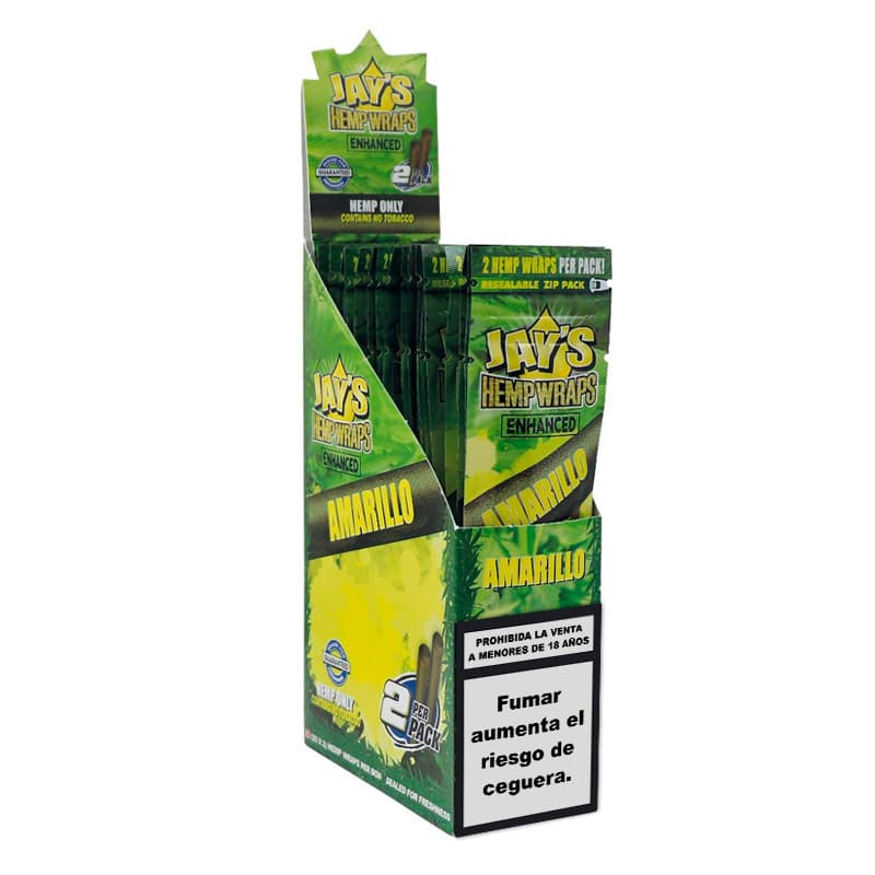 Blunts Jay´s Hemp Wraps Enhaced Terpenos Amarillo 2 ud.