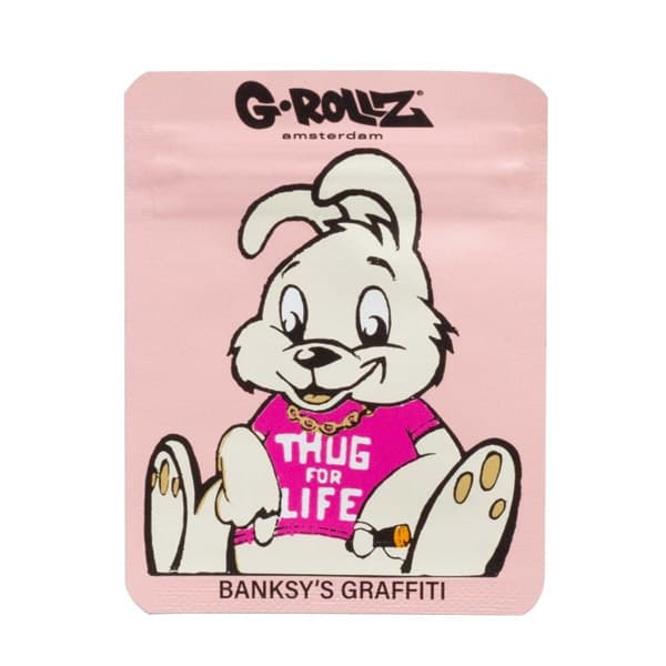 Bolsa Antiolor Banksy Thug Life 65x85 mm. Pack 10 ud