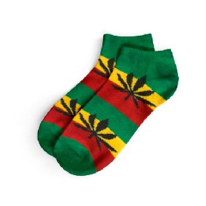 Calcetines Cannabicos Hombre Cortos Rasta Verde